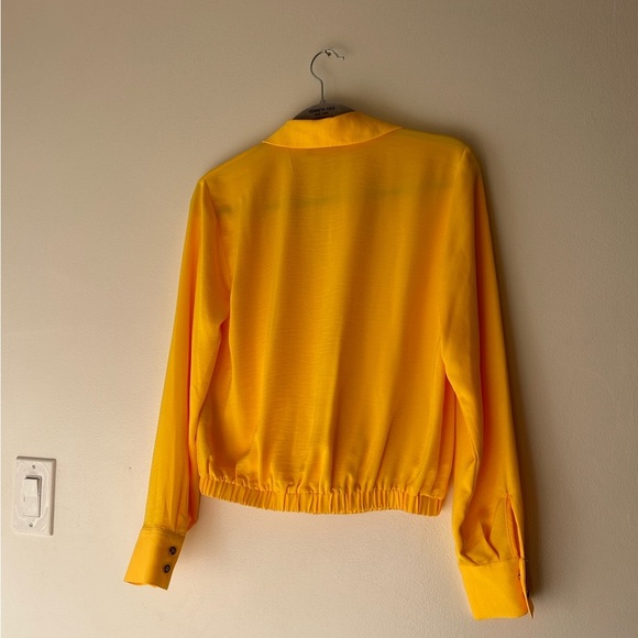 Karl lagerfeld Vibrant Yellow Button-Up Blouse - Picture 4 of 7